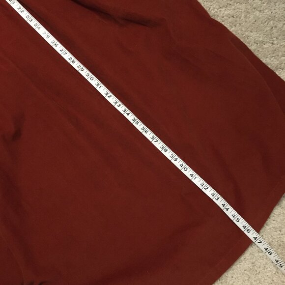 French Quintessence Elgantine Dress in Burnt Orange Terracotta Corduroy - Picture 16 of 16